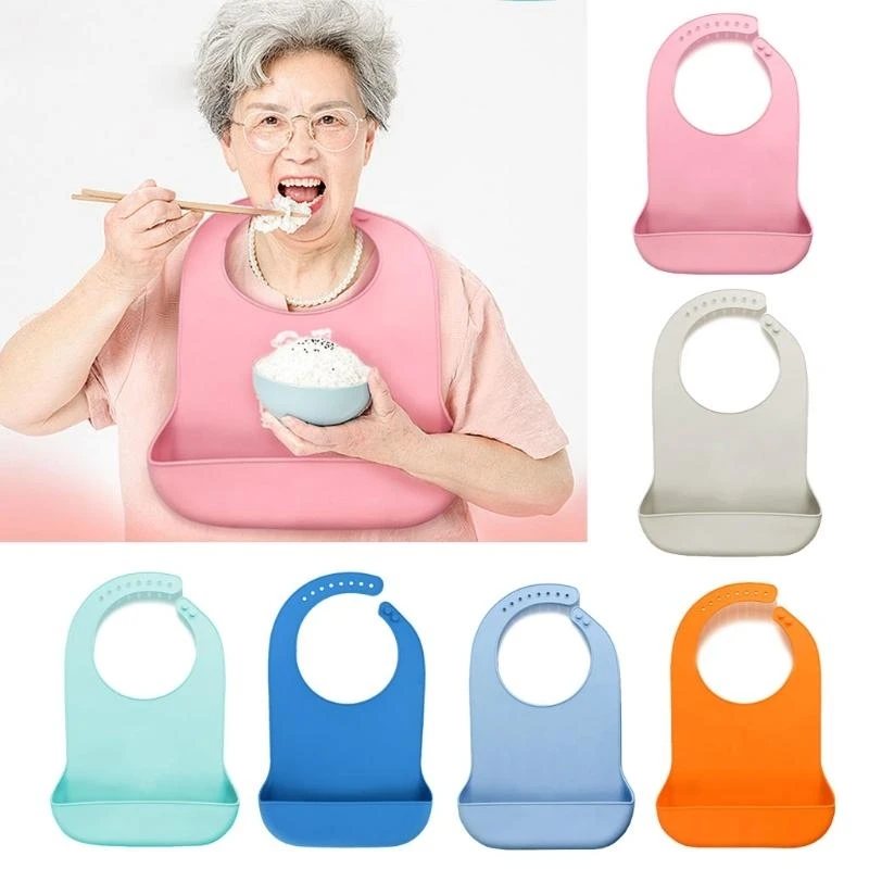 

M76C Waterproof Adult Mealtime Bib Clothes Clothing Protector Washable Reusable