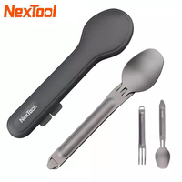 Youpin NexTool Fork Spoon 2-in-1 Pure Titanium Detachable Portable Outdoor Sports Camping Picnic Tableware Healthy Convenient