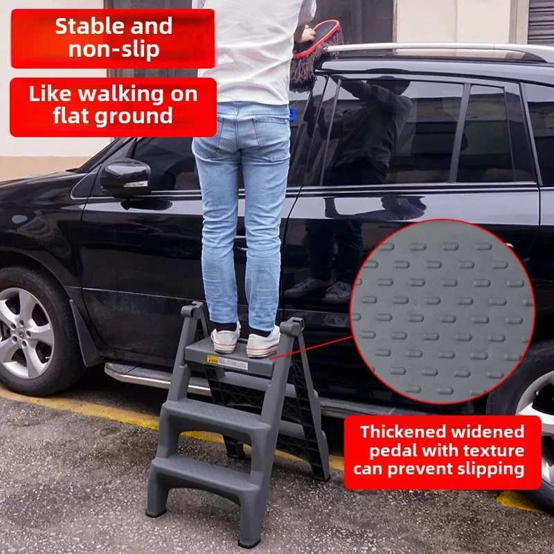 Folding Car Wash Step Ladder Multi-function Step Stool Herringbone Ladder Stool Foot Ladder Ladders for Home