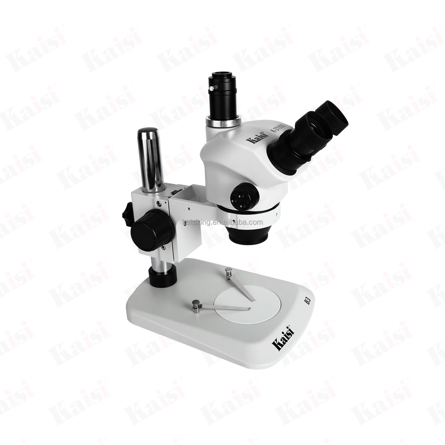 

Kaisi K-37050 Repair Mobile Phone Optical Microscope PCB Inspection 7X50X Zoom Stereo Trinocular Microscope With Camera