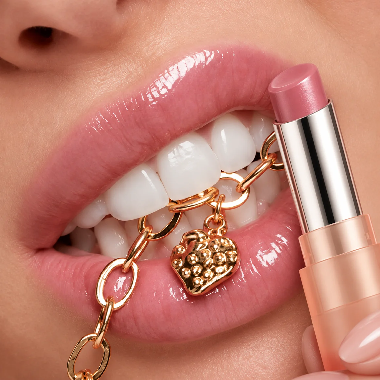 Rosy Pink Tinted Lip Balm Glossy Lipstick Sheer Nude Pink Lip Color Moisturizing Lip Glow Hydrating Lip Balm Natural Shine