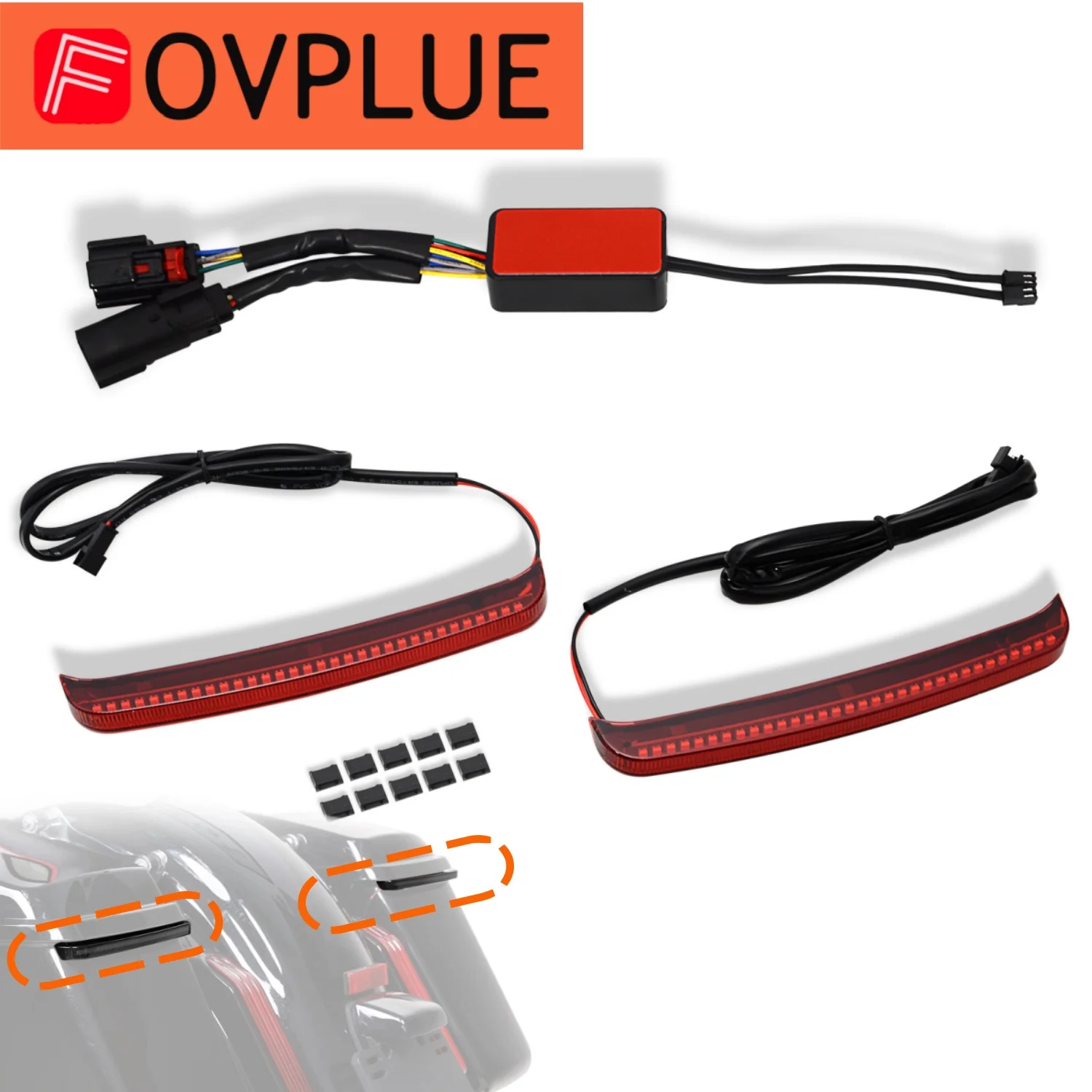 

Аксессуары для мотоциклов LED Saddlebag Run Torque Turn Siganl Tail Lamp Lights для Harley Touring CVO Road Glide Road King Street Glide Electra Glide Ultra Limited 2014-UP