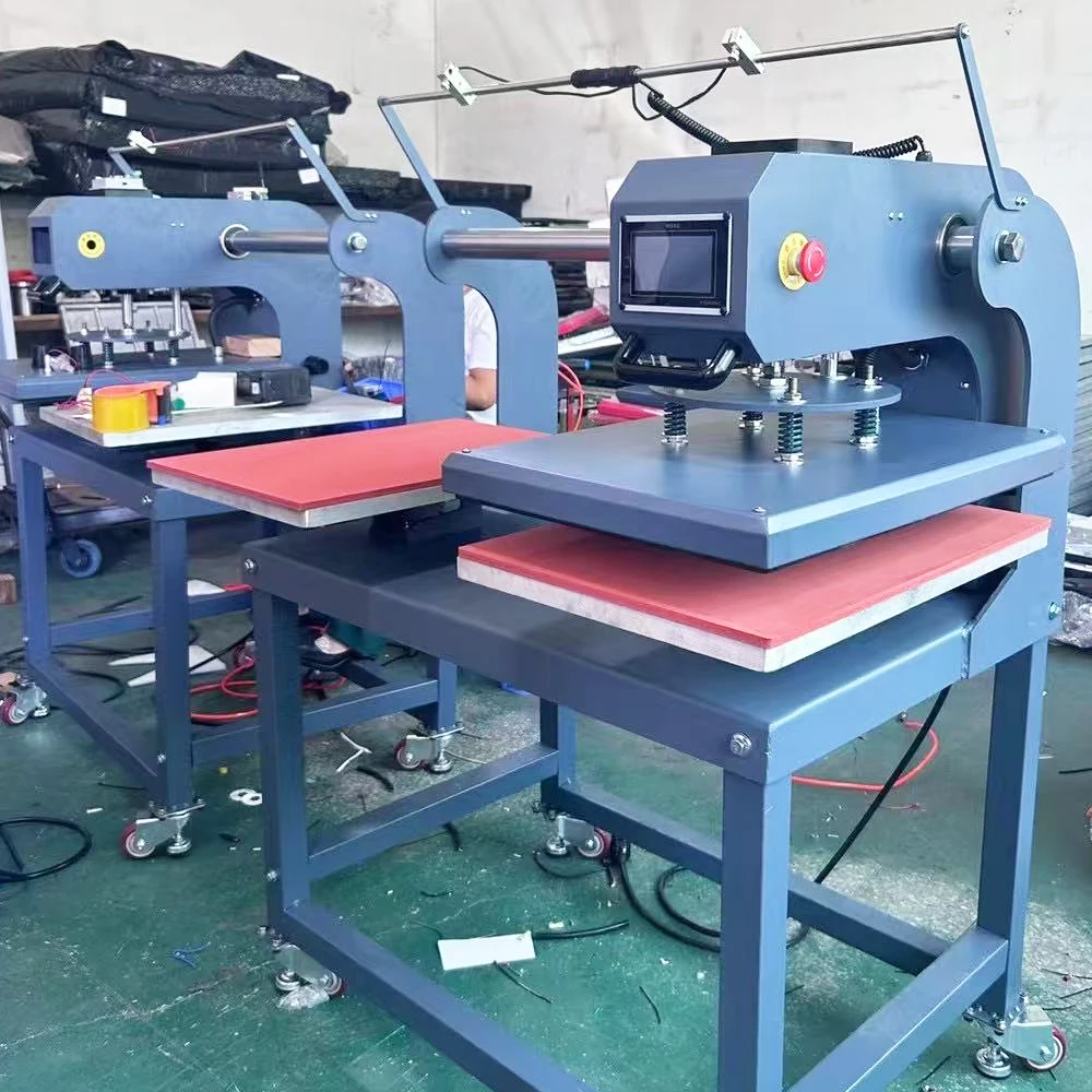 

Semi-automatic T-shirt heat press machine with Double Stations 40x50 40x60 heat transfer printing machine with infrared lights