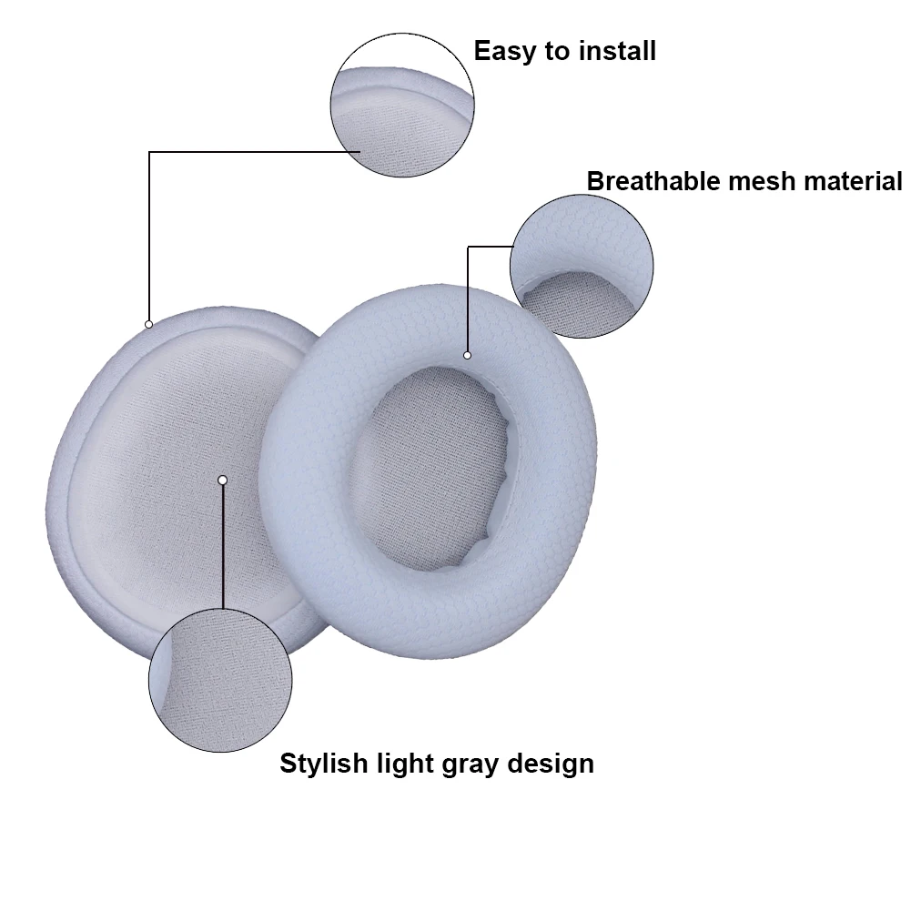 1 paio di cuscinetti auricolari di ricambio cuscini in tessuto a rete traspirante coperture per cuscinetti auricolari copertura per Steelseries Arctis Nova Pro