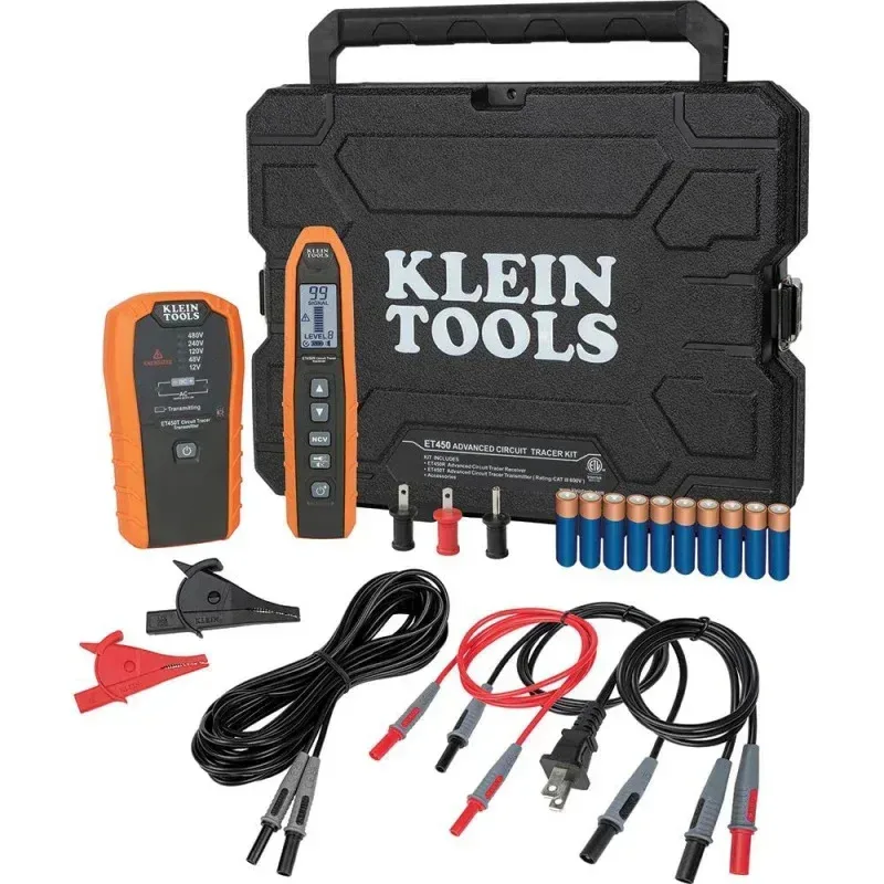 RPD4-Klein Tool ET450 Advanced Circuit Breaker Finder and Wire Tracer Kit for Energized and Non-Energized Breakers. Fuses.Wire