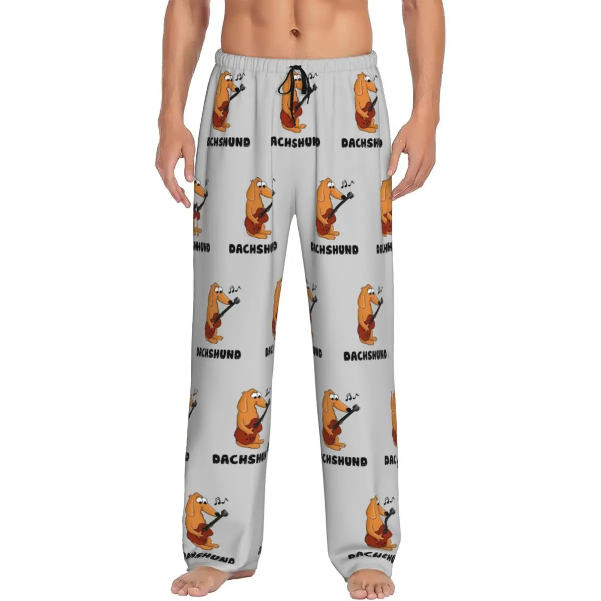 

Custom Printed Dachshund Dog Pajama Pants Men's Sausage Dogs Sleep Sleepwear Bottoms with Pockets