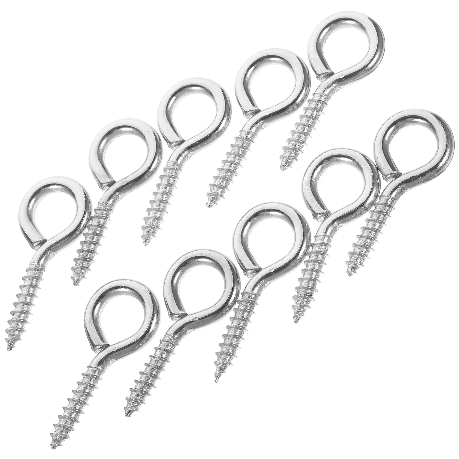 10 Pcs Eye Spike Fixed Cable Wires Self-tapping Small Hooks Screw DIY Eyelet Screws