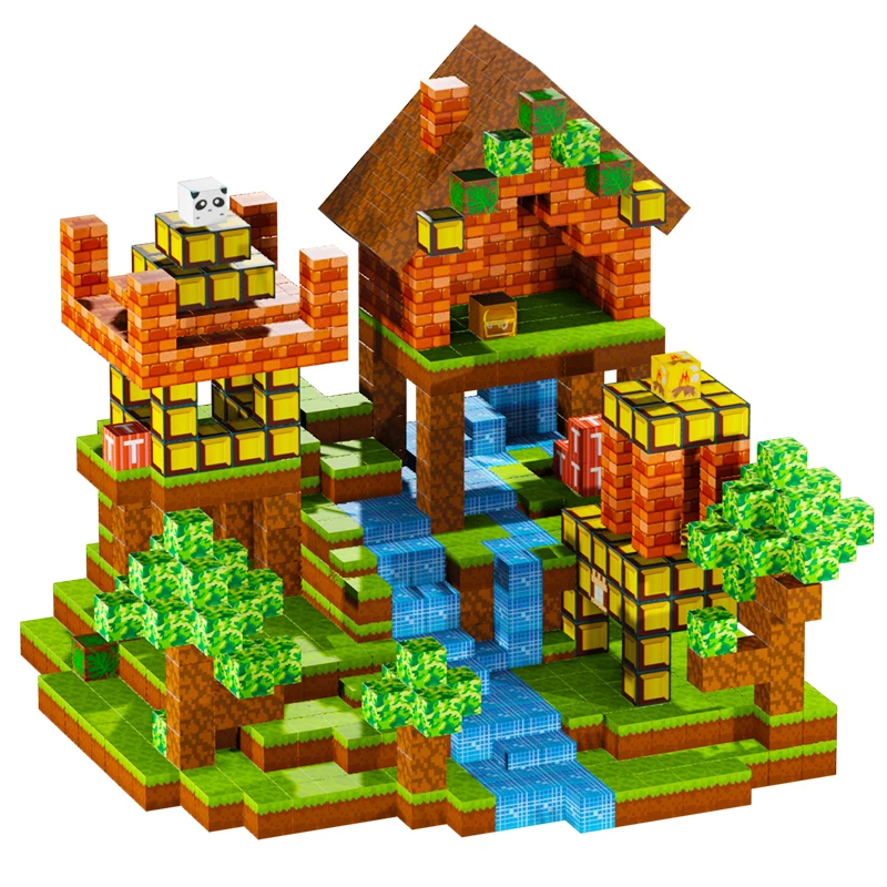 Magnetisches Spielzeug Kreatives Puzzlespielzeug mit Charakteren, ABS-Bausteinen, geeignet für Bau und Kreation, perfekt als Geschenk