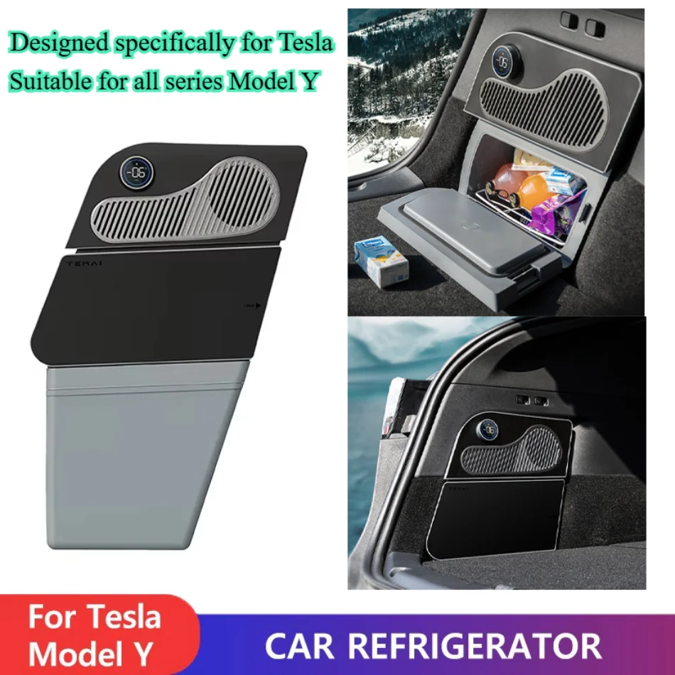 

Car Refrigerator 16 Liters for Tesla Model Y Portable Compressor Refrigeration and Fresh-keeping Outdoor Travel Accessories