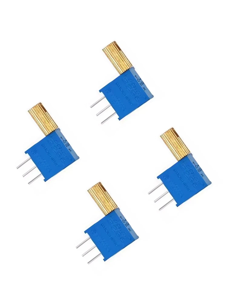 5pcs Metal long handle 3296X precision multi turn potentiometer 1K/2K/5K/10K direct insertion manually adjustable miniature adju