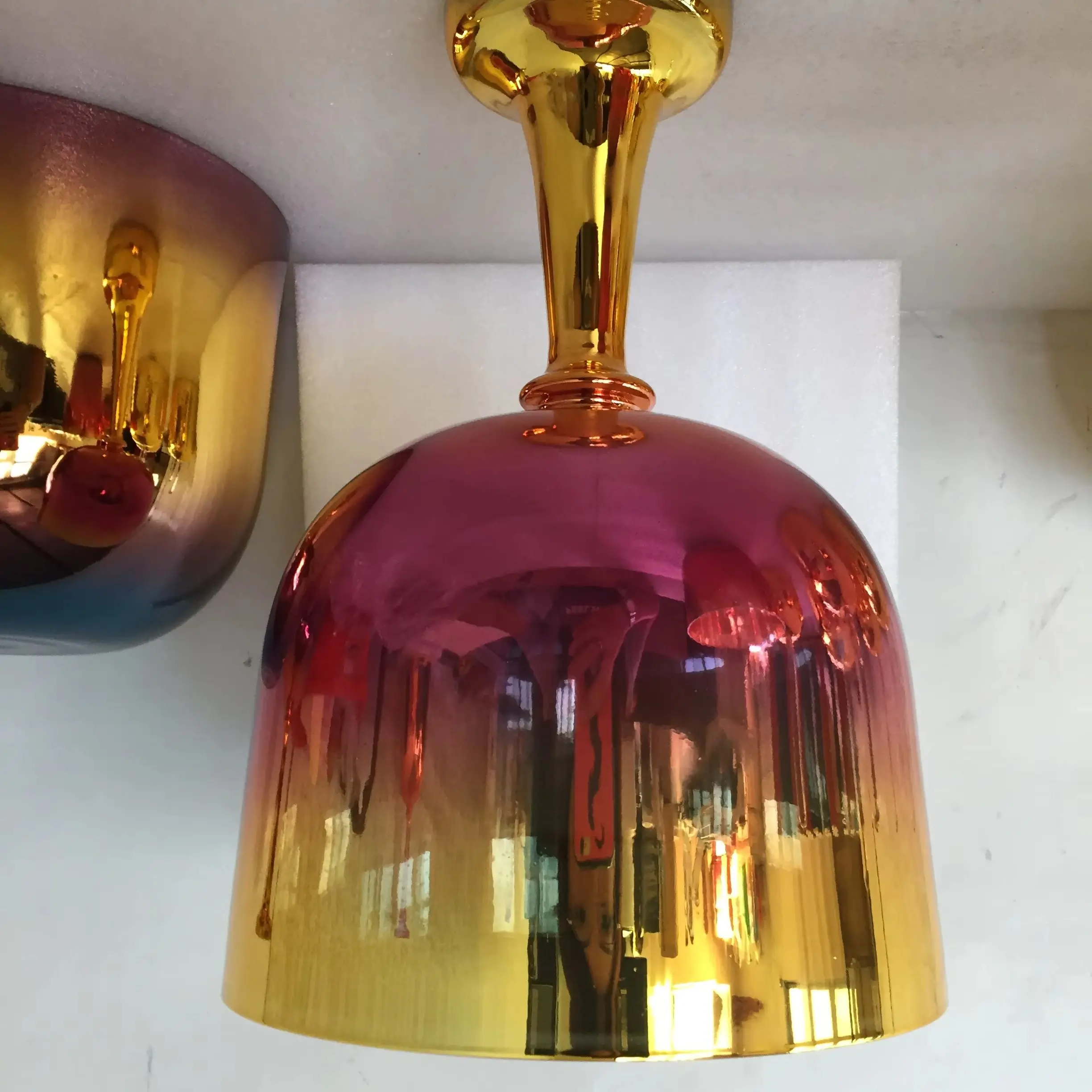 

3th Octave A# pineal chakr or B note Crown chakra or A note titanium magic color about 6.75" crystal singing chalice in 432HZ