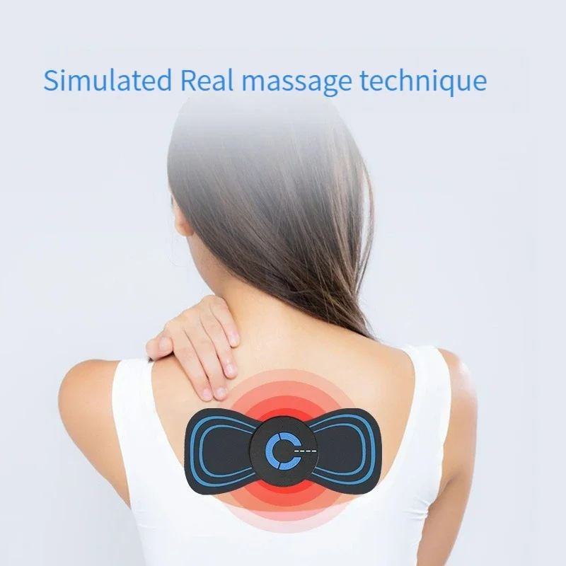 Neck Massager EMS Muscle Stimulator Electric Cervical Massage Patch Low Frequency Pulse Massage Pads Pain Relief Relaxation Tool