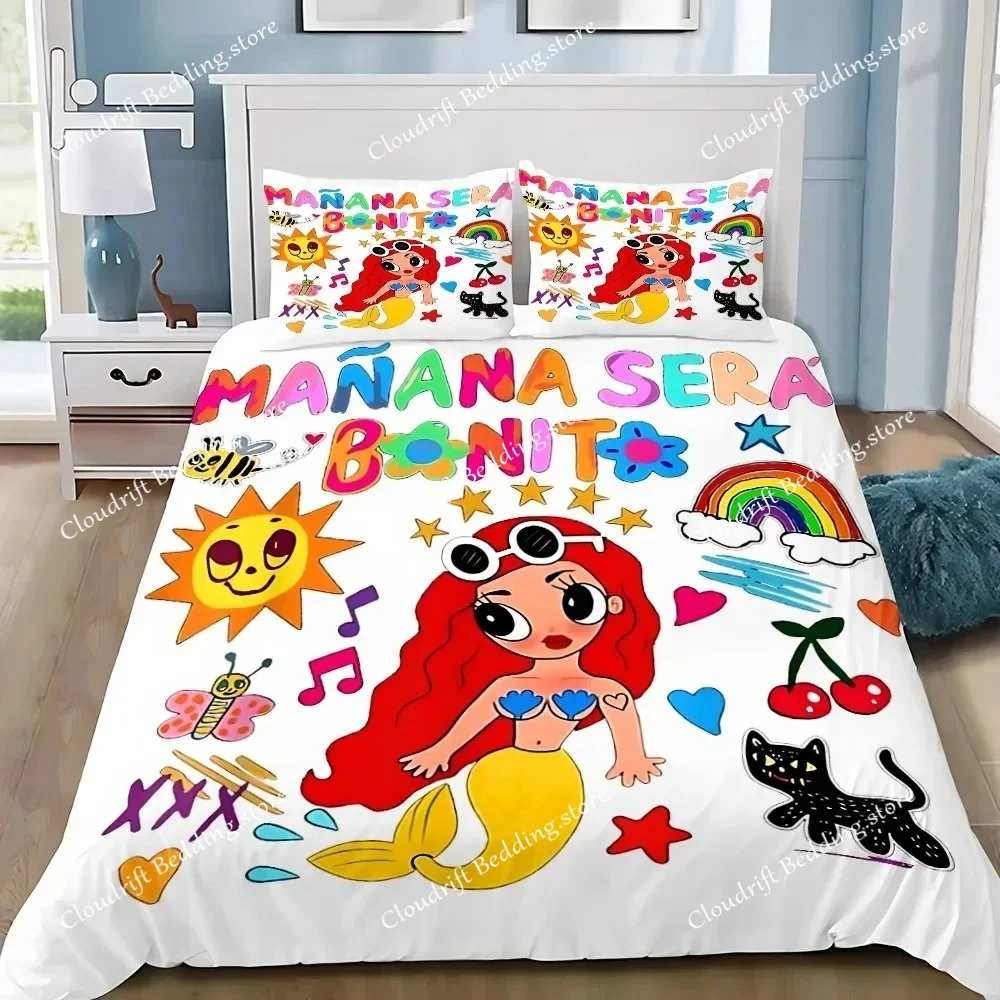 Lovely Karol G Manana Duvet Cover Pillowcase Bedding Set Adult BoyGirl Bedroom Decoration Children Gift Single Double Large Size