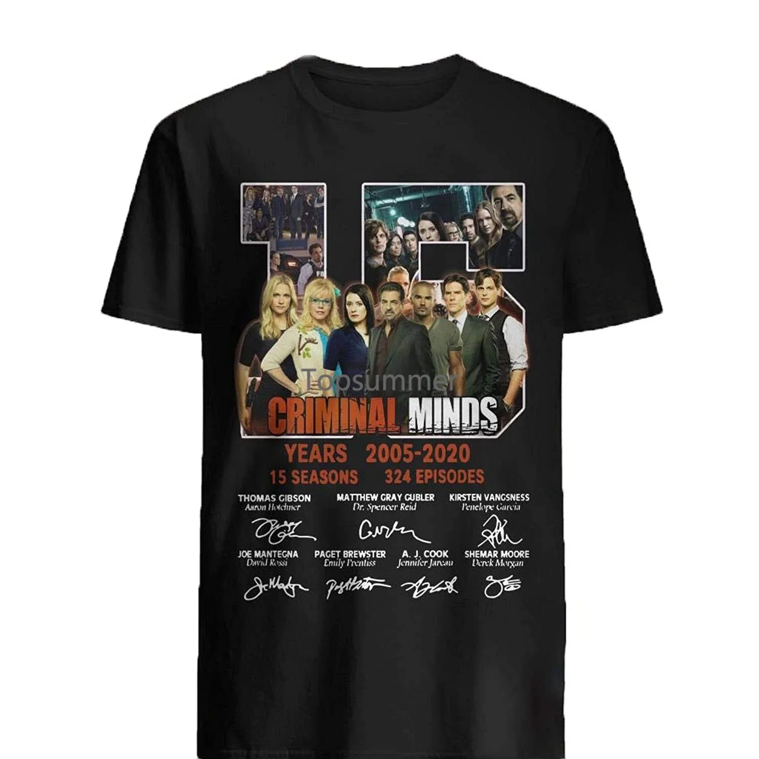 

15 Years Of Criminal Minds 2005 2020 Thank You For The Memories Shirt Funny Tee Shortsleeve Women Men Tshirt Customize