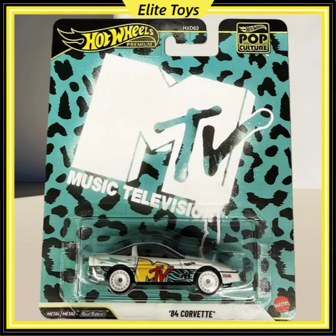 

Hot Wheels Premium Pop Culture 84 CORVETTE MTV Music Television Совместная литая под давлением модель автомобиля 1:64 Коллекционная игрушка-автомобиль из сплава
