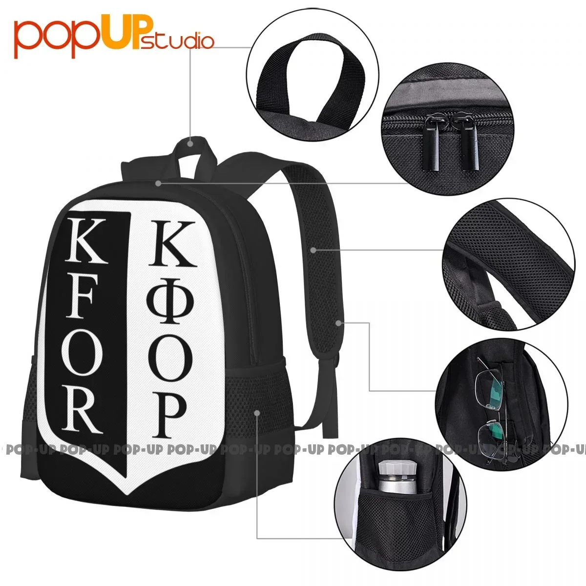 Kfor Veteran Kosovo Jugoslawien Auslandseinsatz Einsatz Bundeswehr Backpack Large Capacity School Outdoor Running