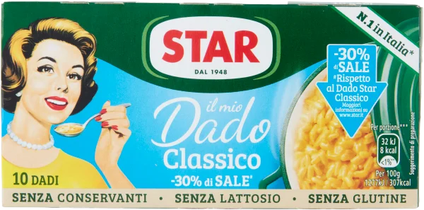 Kostki rosołowe Dado per Brodo Classico -30% di sale 10szt 100g - Star