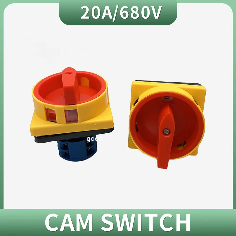 Free shipping 1pcs LW26-20/2GS 690V 20A OFF-ON 2 position 4 Poles 8 terminals  Padlock Rotary Cam Switch main switch