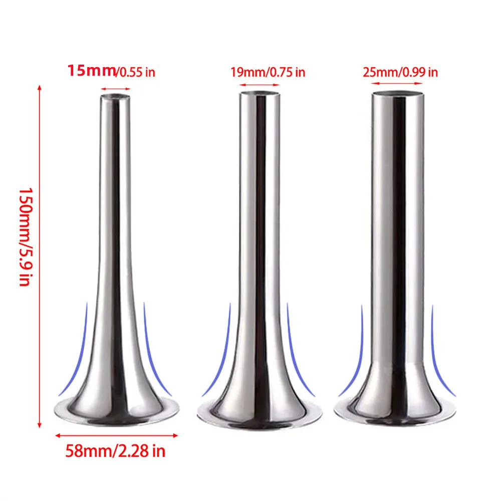 Stainless Steel Sausage Stuffer Filling Tubes Funnels Nozzles Spare Parts Filler Tube, 58mm Diameter Base Sausage Making Tools