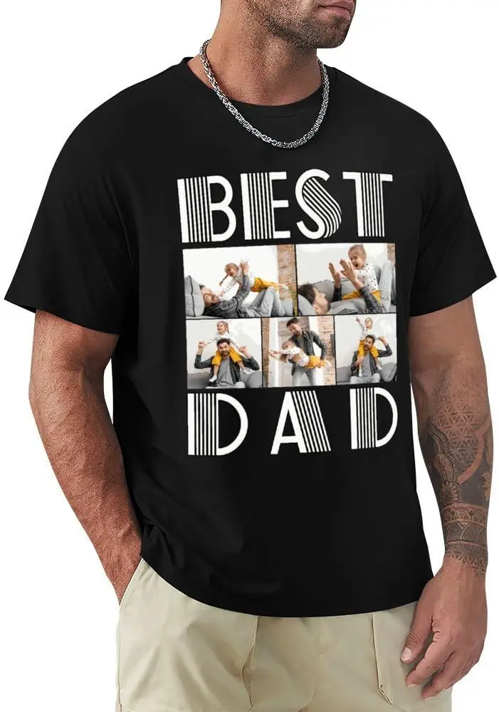 Custom Face T Shirt for Men Design Your Own Personalized Photo Tee Shirt with Face on Them Customized Gifts for Dad