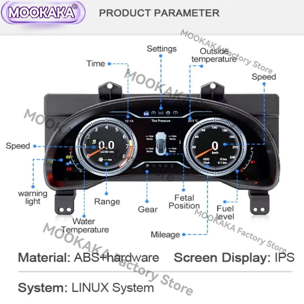 LCD dashboard Android Radio For Lexus RX RX270 RX350 RX450H 2009~2015 LCD Instrument Digital Cluster Dashboard Panel Speed Meter