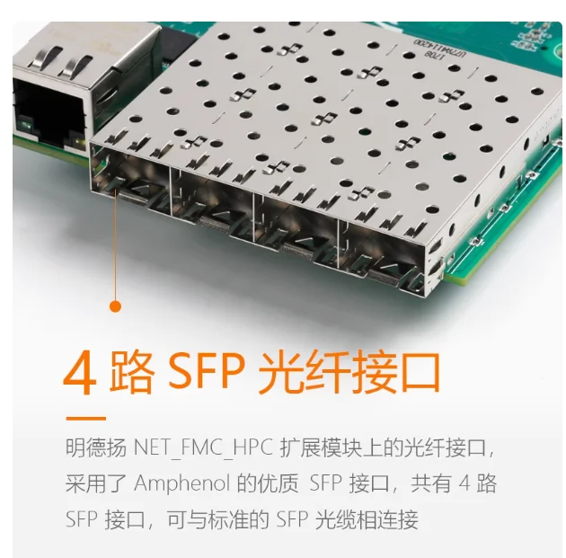 For Mindeyang SFP 10 Gigabit optical fiber module FMC board four channel high-speed optical fiber communication Gigabit Ethernet