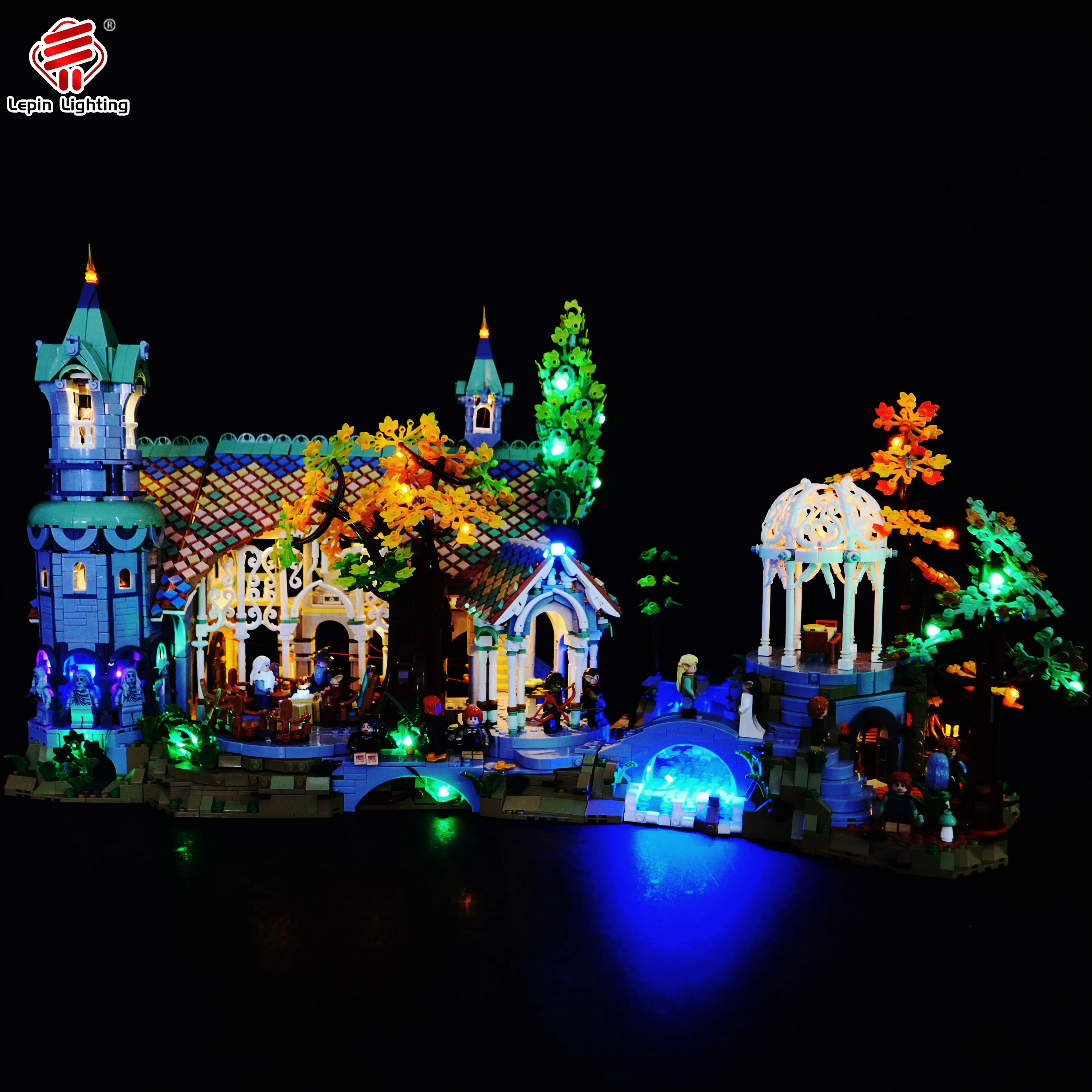 

Комплект светодиодного освещения, совместимый с 101016 Замок Fantasy Elven Valley, строительные блоки, модель декоративного освещения (только светильники)