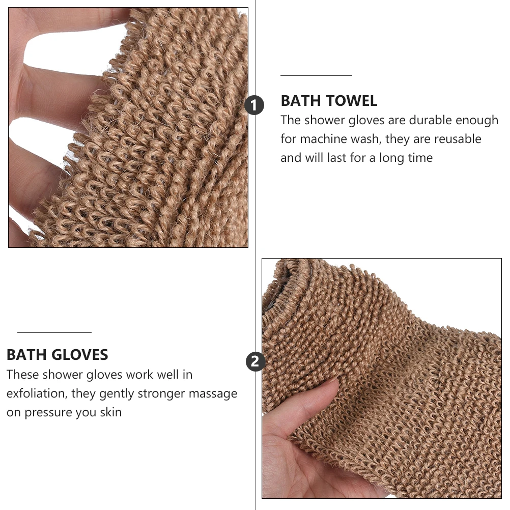 

2 Pcs Shower Gloves Bath Mitten Plant Type Wash Towels Exfoliating Scrub Massage Reusable Durability