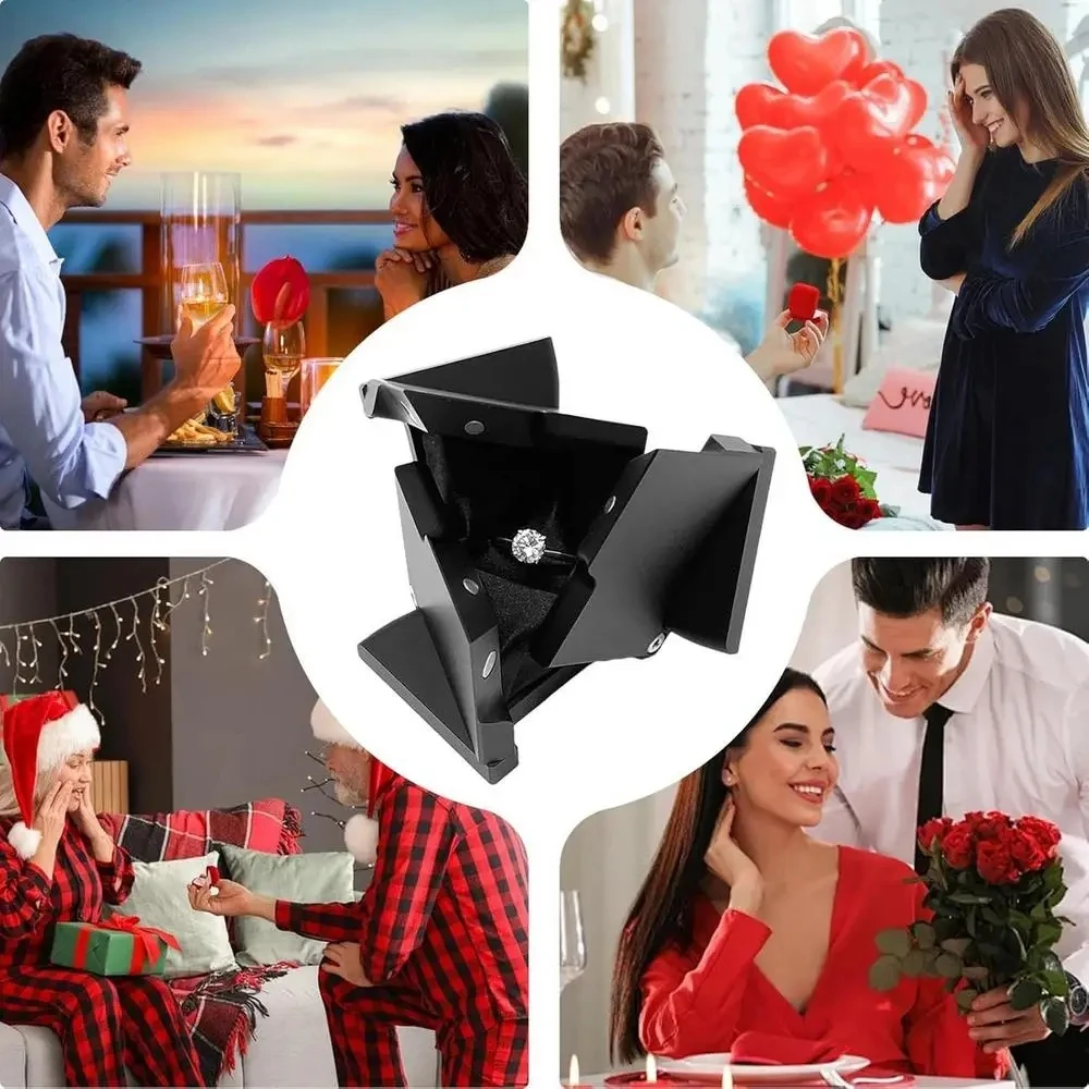 مكعبات ديناميكية صندوق خاتم تشوه ميكانيكي صندوق مجوهرات اقتراح صندوق ألعاب مفاجأة إبداعية لهدايا الصديقة الجديدة