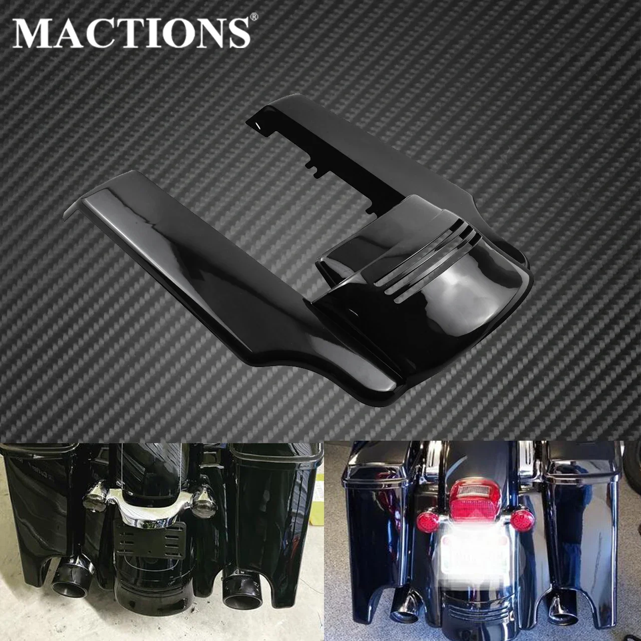 Motocykl czarny błyszczący rozciągnięty przedłużenie tylnego błotnika ABS dla Harley Touring Road King Electra Street Road Glide FLHX 2014-2022