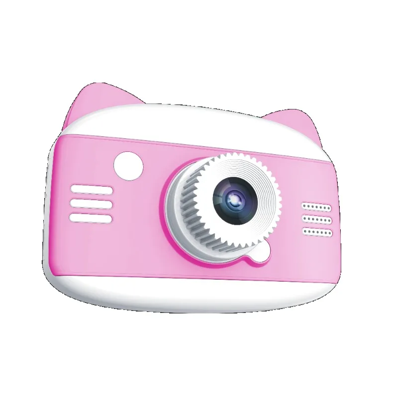 X900 KT Cat Children Camera HD Dual Camera Intelligent Focus Mini Digital Camera IPS Screen Kids Photo Toy Built-in Puzzle Game