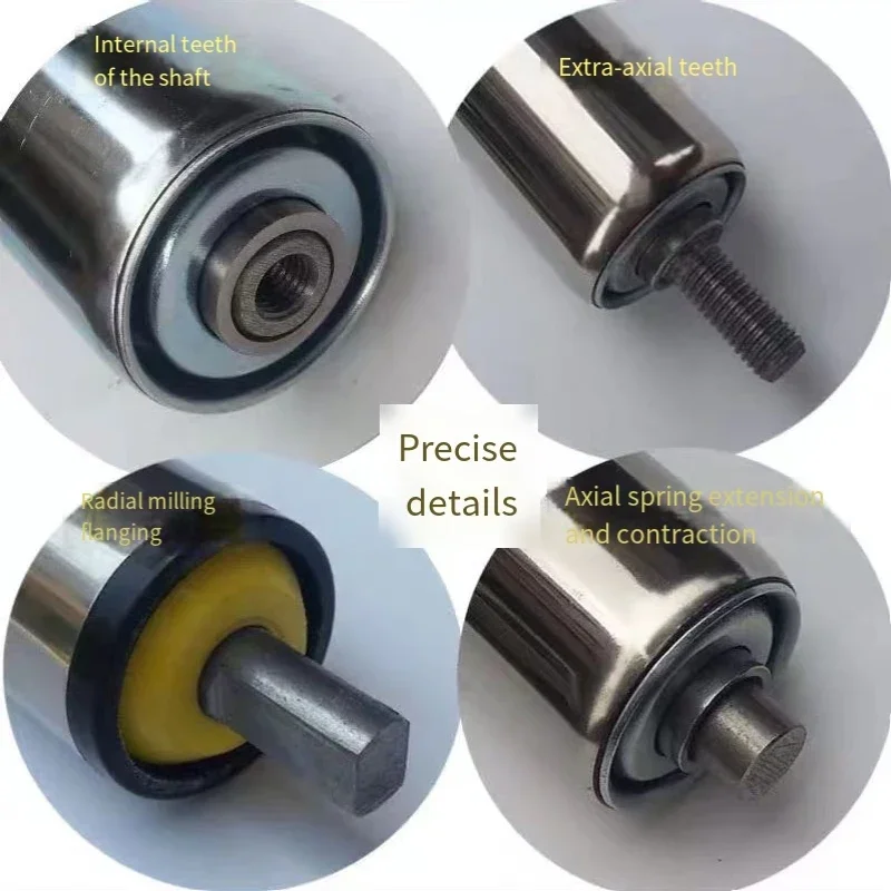 Rolo transportador de rolo de gravidade 25/38/50/60/76mm com rolamento estampado zincado para substituição de linha logística de armazém