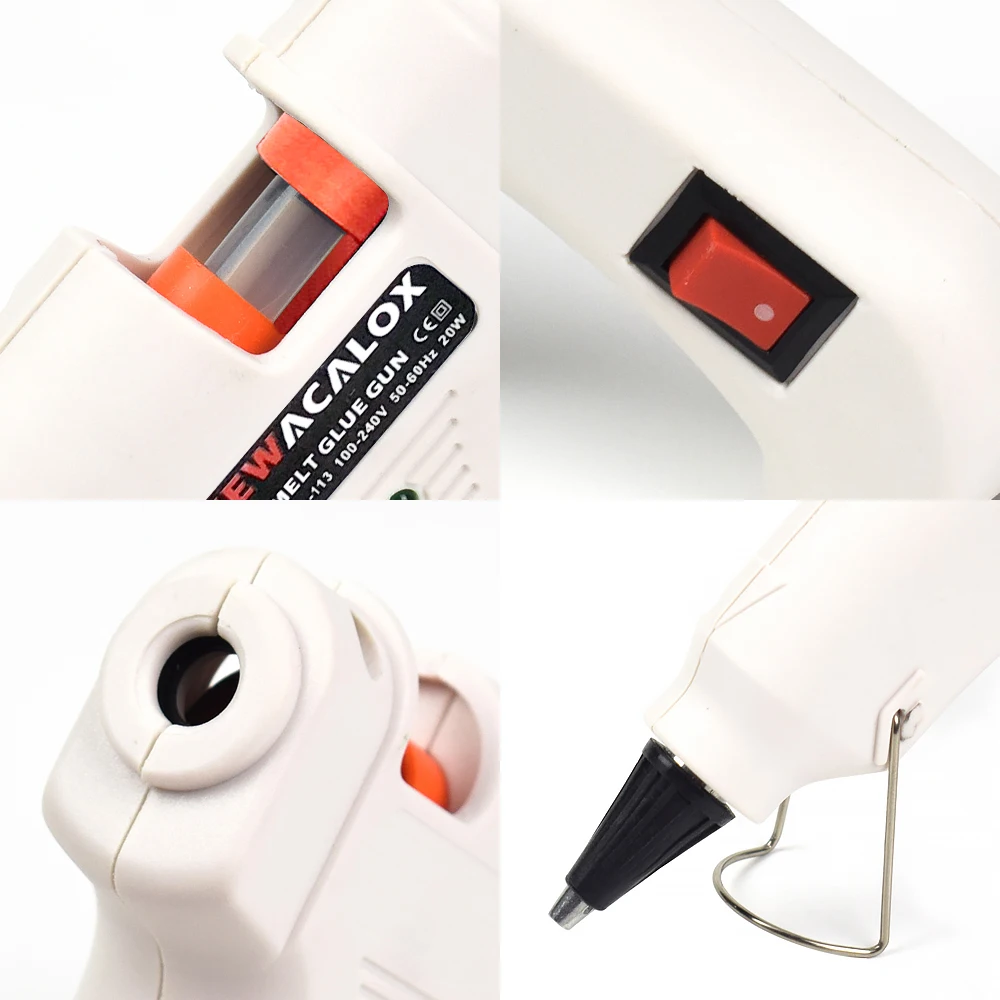 Imagem -06 - Newacalox-pistola de Cola Quente de Alta Temperatura Bastões de Derreter Ferramentas de Reparação Pneumática 20w 150w ue us 100240v mm 11 mm Diy