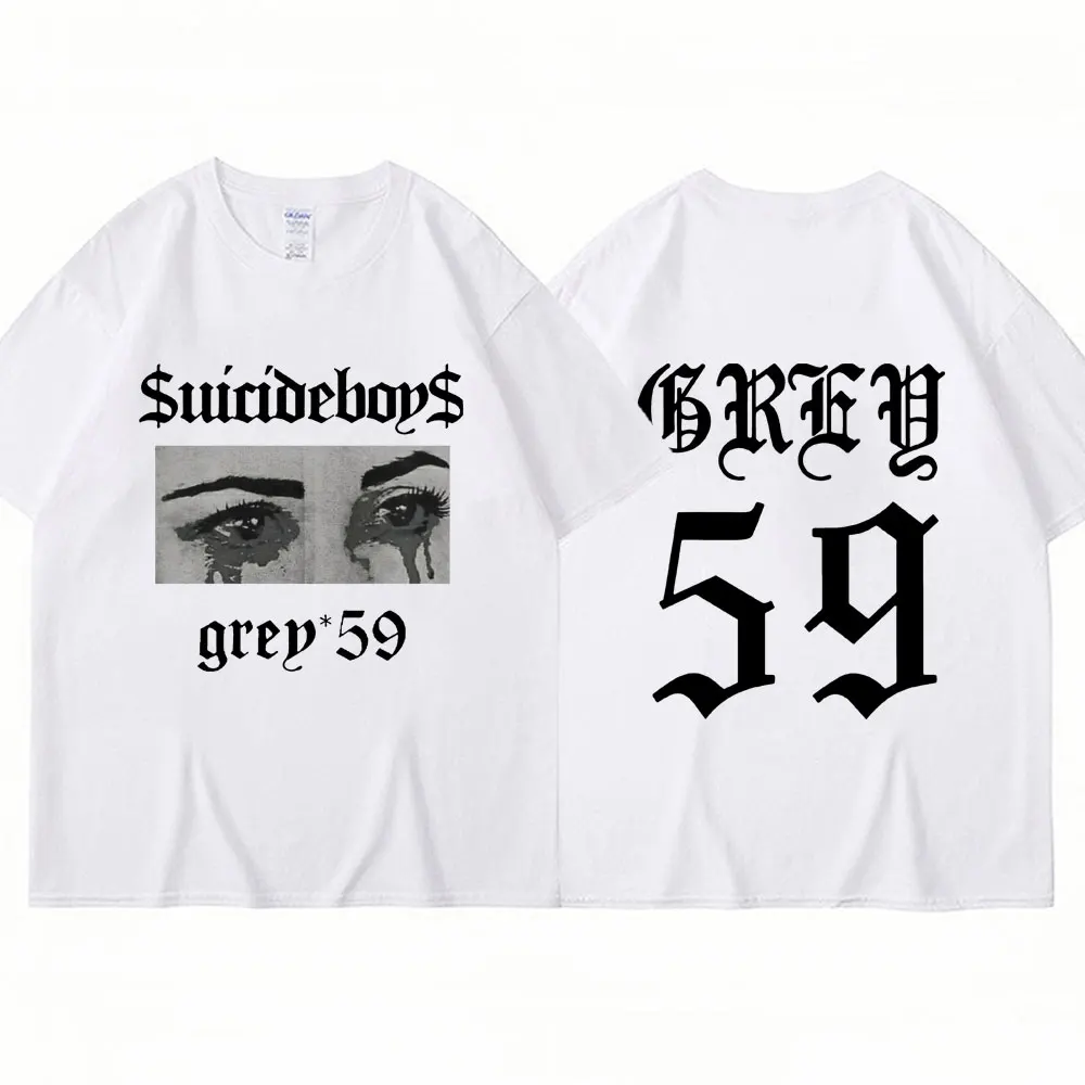 Suicideboys G59 Grey Day 2024 Tour T Shirts Men's Vintage Hip Hop Streetwear Fashion Oversized Cotton Casual Cool Short Sleeve