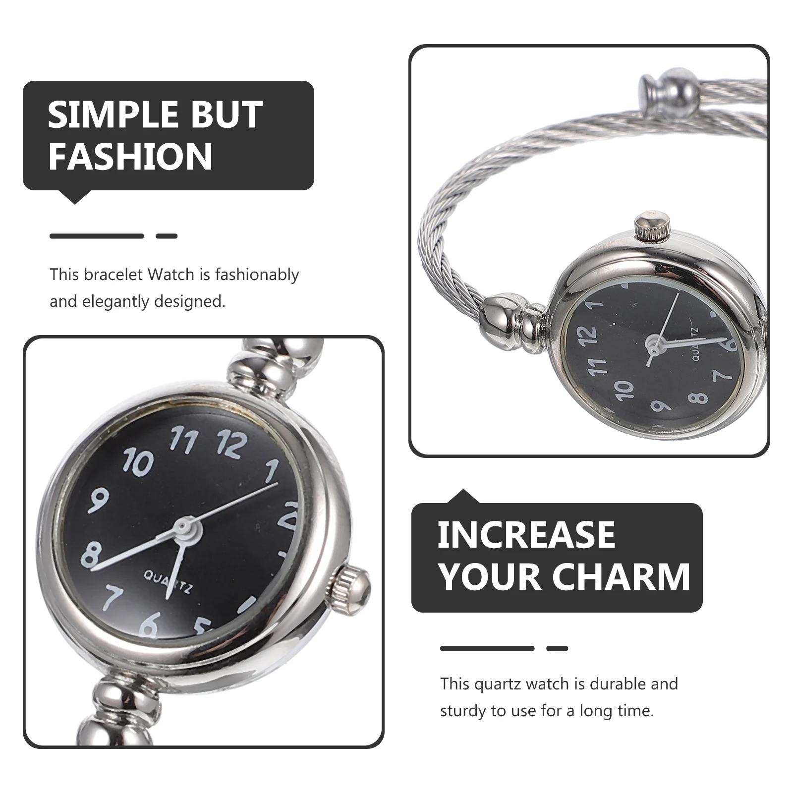 

Simple Elegant Women Quartz Watch White Dial Fashion Dress Wristwatch for Mother's Day Christmas Present Quartz Watch