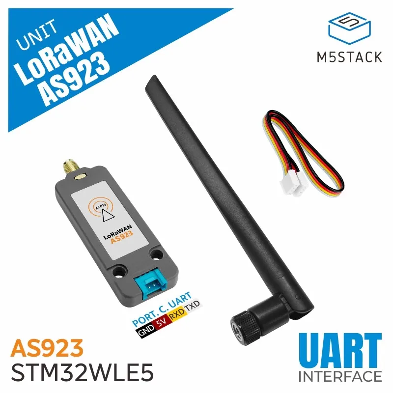 

M5Stack LoRaWAN AS923 frequency band communication module P2P communication STM32WLE5 EU868 US915
