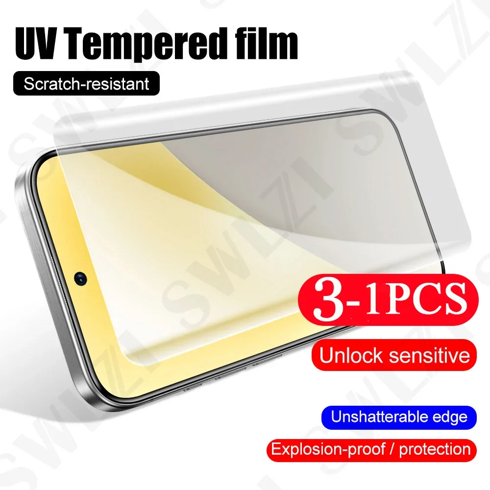 3/2/1 Pcs Phone Screen Protector for Xiaomi 15 Pro 14 UV Tempered Glass Smartphone 13 12 11 Civi 4 Pro 3 Mix 4 Protective Film