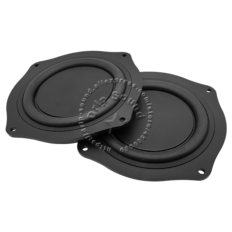 2 قطعة 4.47 "بوصة المتكلم السلبي المبرد مساعد باس مكبر الصوت المطاط الاهتزاز لوحة 113.6 مللي متر # أسود