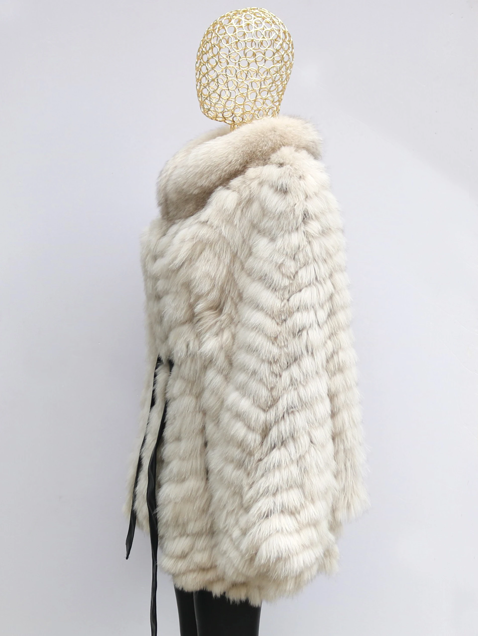 Nouveau manteau châle en fourrure de renard naturelle véritable pour femme, veste à la mode avec bande de fourrure cousue, manches chauve-souris, vêtements d'extérieur luxueux