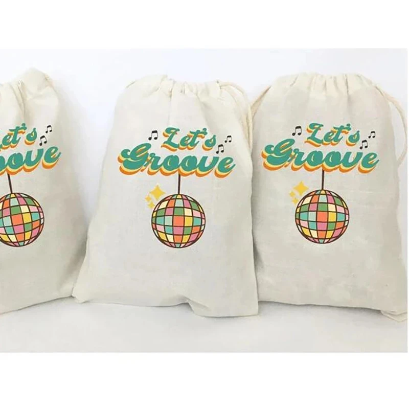 20pcs Custom Let's Groove Hangover Kit Bags Retro 60s Disco Party Bachelorette hen party Bridal shower birthday decoration Favor