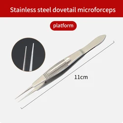 Castroviejo Tying Forcep/Toothed Forceps 108mm With 6mm Ophthalmic Tweezers Ophthalmic instruments