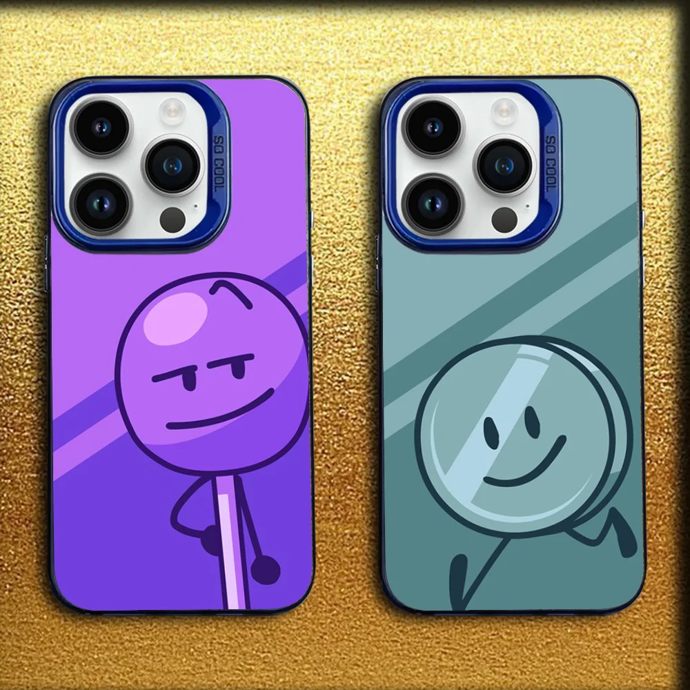 

Bfdi Battle For Dream Island Phone Case For iPhone 16,15,14,13,12,11,Mini,Pro,SE,MAX Blue Matte Silicone Cover