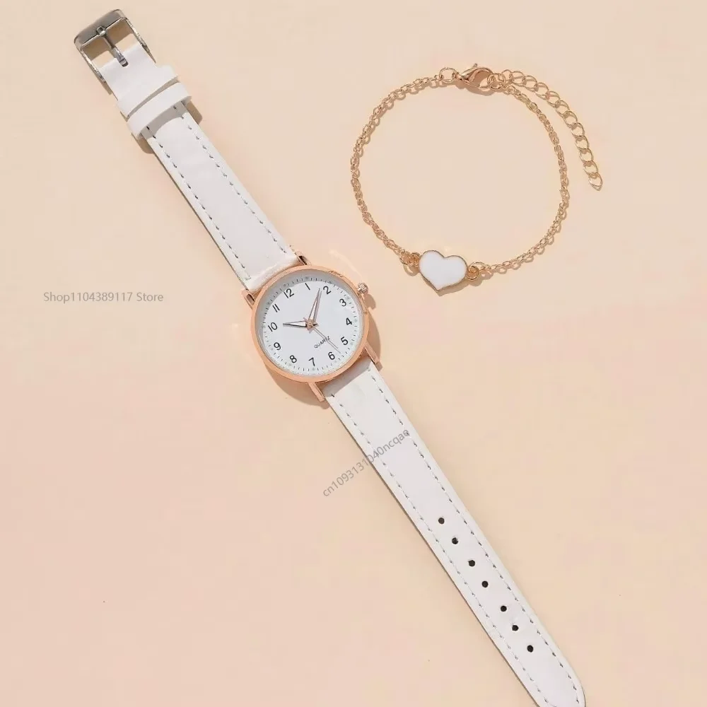 نساء موضة ساعة عادية ساعات يد مجموعة جلدية بسيطة مستديرة الهاتفي Ladise كوارتز ساعات المعصم فستان ساعة Montre فام