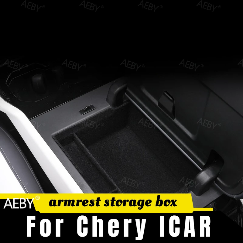 AEBY For Chery ICAR Center armrest hidden storage box console organizer tray,Armrest ABS storage,Accessories,Multifunctional