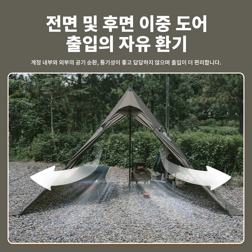 Naturehike Camping Tent Outdoor Fireproof Pyramid Tent 1 2 Person Multi-functional Waterproof Sun Shelter Flame Retardant Tent