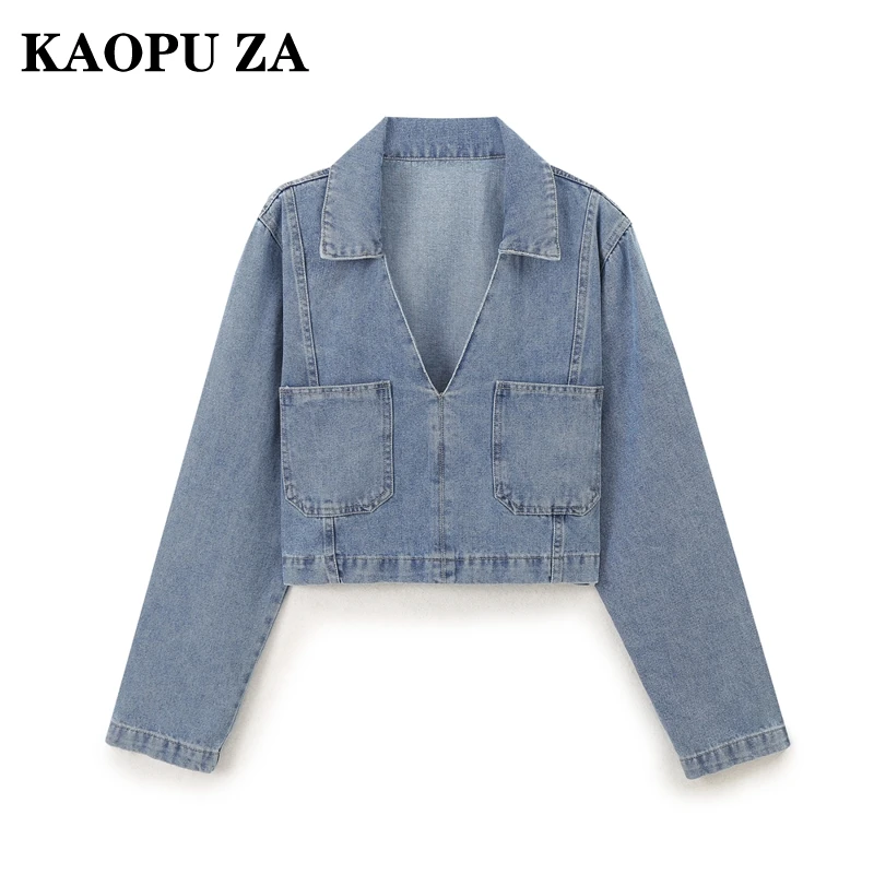 KAOPU ZA 2024 Autumn Female Fashion Long Sleeve Leisure suit Pantsuit Vintage Woman's Turn-down Collar Blouses Jumper Two-piece