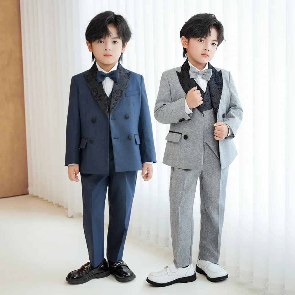 

Boys Wedding Suits Outfit Set Autumn Children Suits British Style Kids Boys Elegant Suits Kids Boys Wedding Costume 1-10 Years