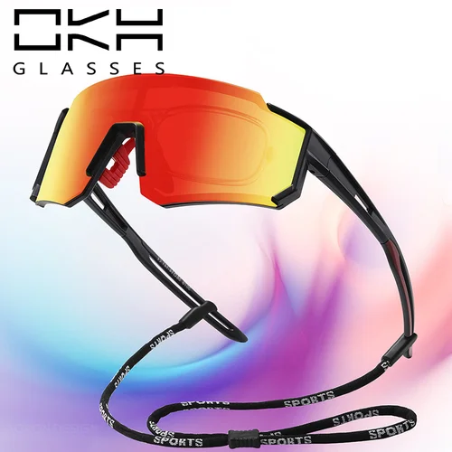 Imagen 1 del producto OKH Nuevas gafas de sol polarizadas deportivas graduadas para miopía, gafas de sol para correr, gafas de sol para hombres y mujeres, lectura en ciclismo europea y americana