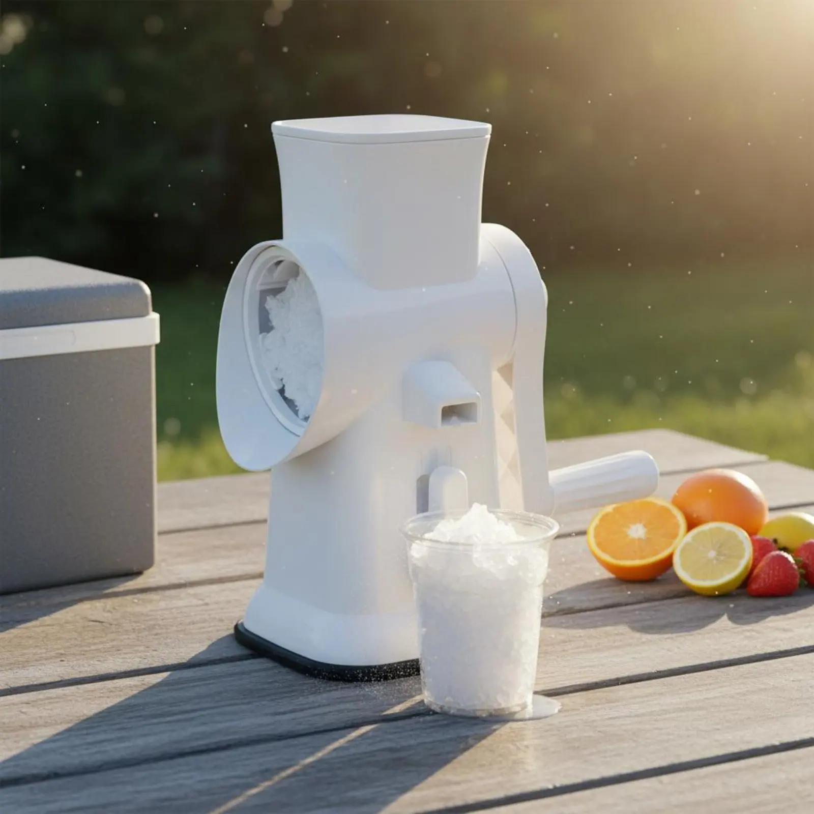 Manual Ice Shaver Easy to Use Snow Cone Cone Machine Slush Creator Portable