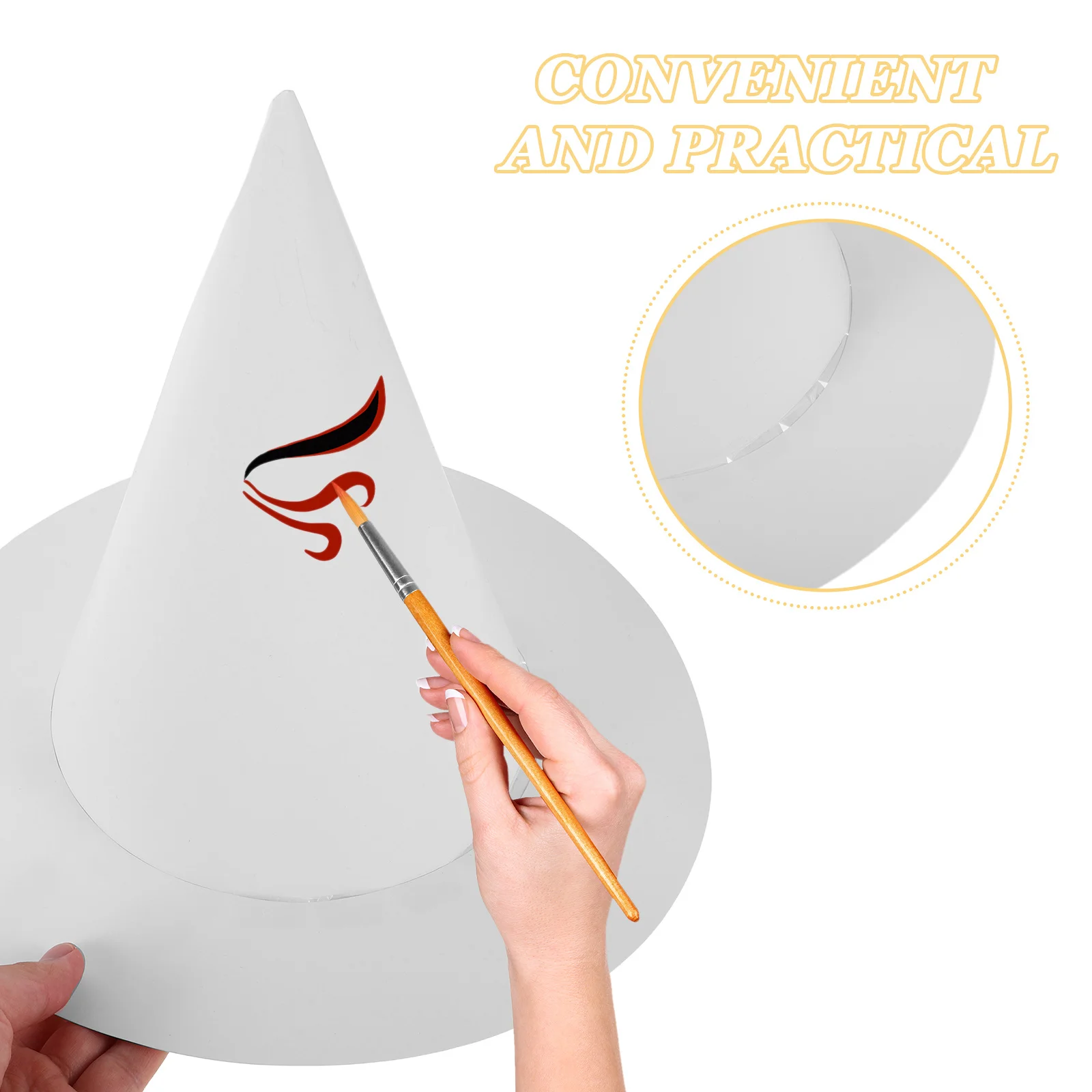 6Pcs Paper Hats DIY for Kids Graffiti Painting Caps Kindergarten Graduation Craft Supplies Handmade Hats Kids Hat